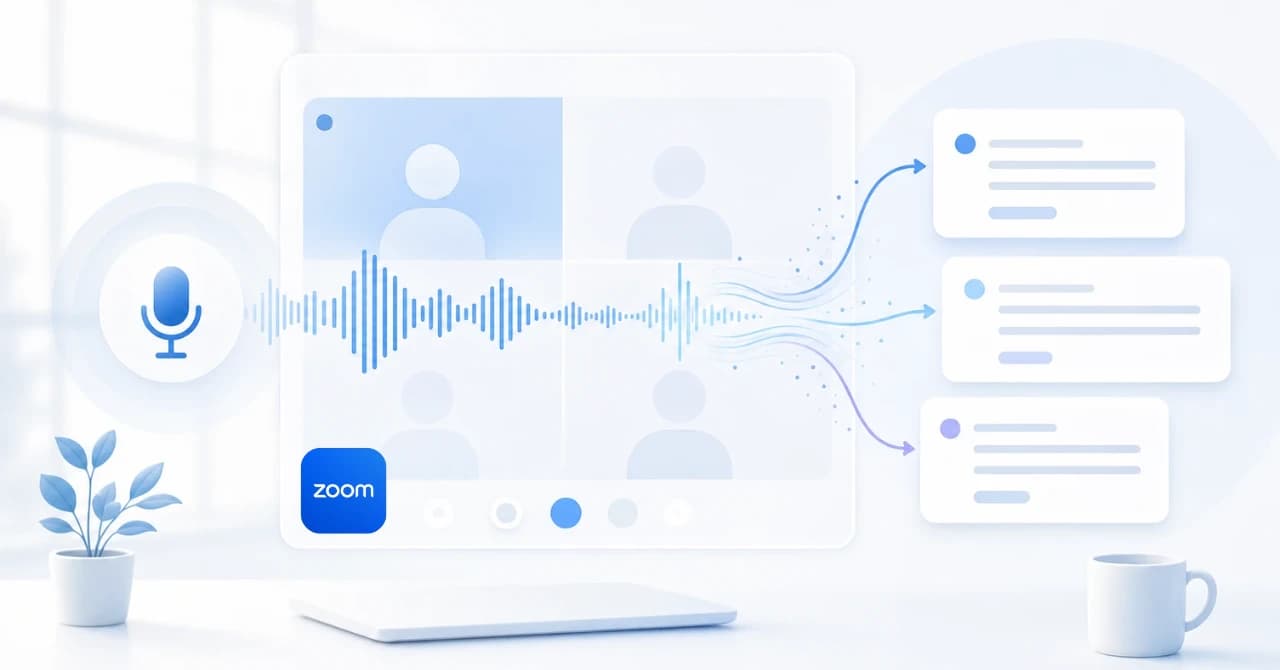 Zoom transcription: cómo transcribir reuniones de Zoom sin bot