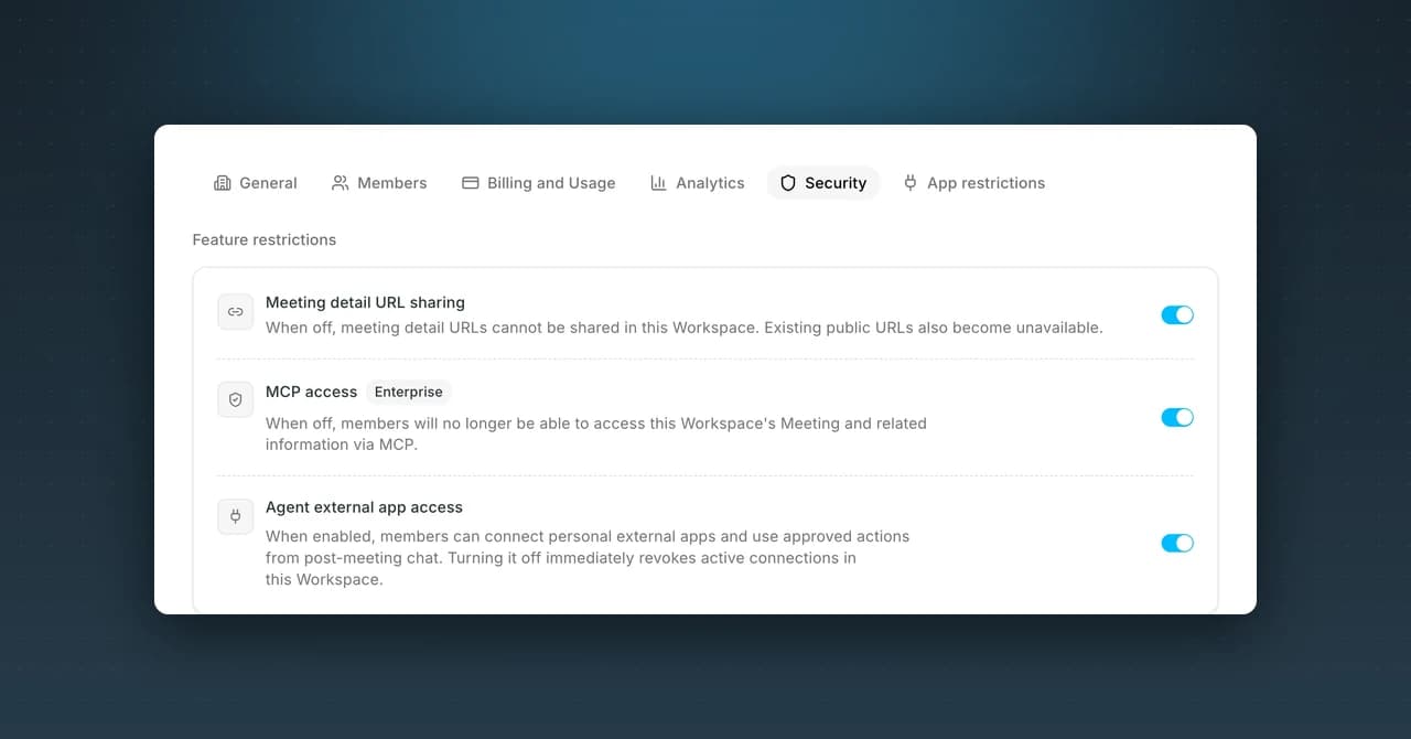 SuperIntern Workspace Admin Guide: Member Management, External App Restrictions, and Enterprise Plan Settings