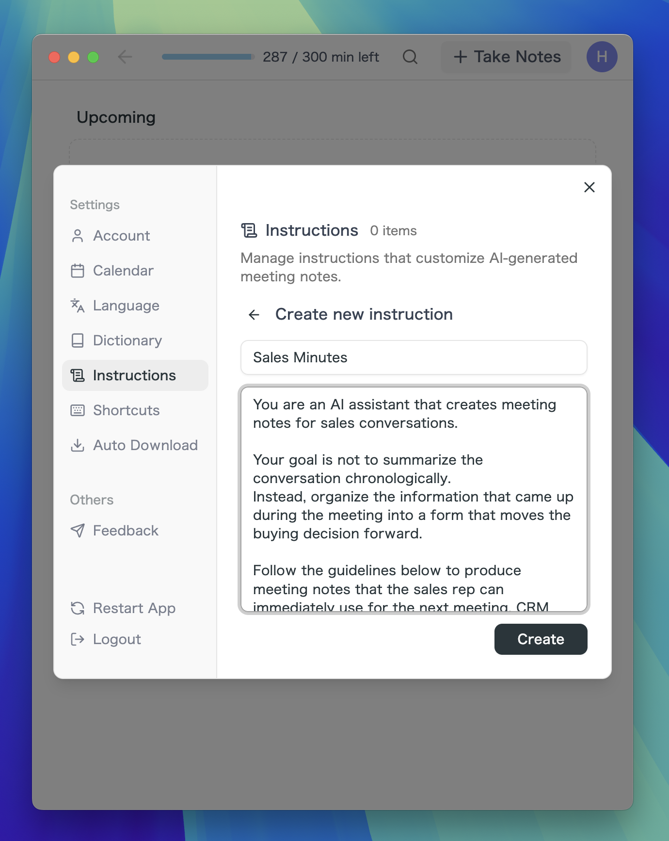 SuperIntern AI Canvas: Vorlage als Instruction registrieren