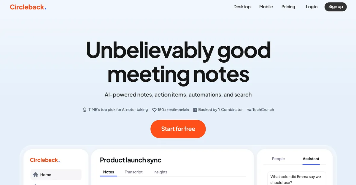 Circleback Website