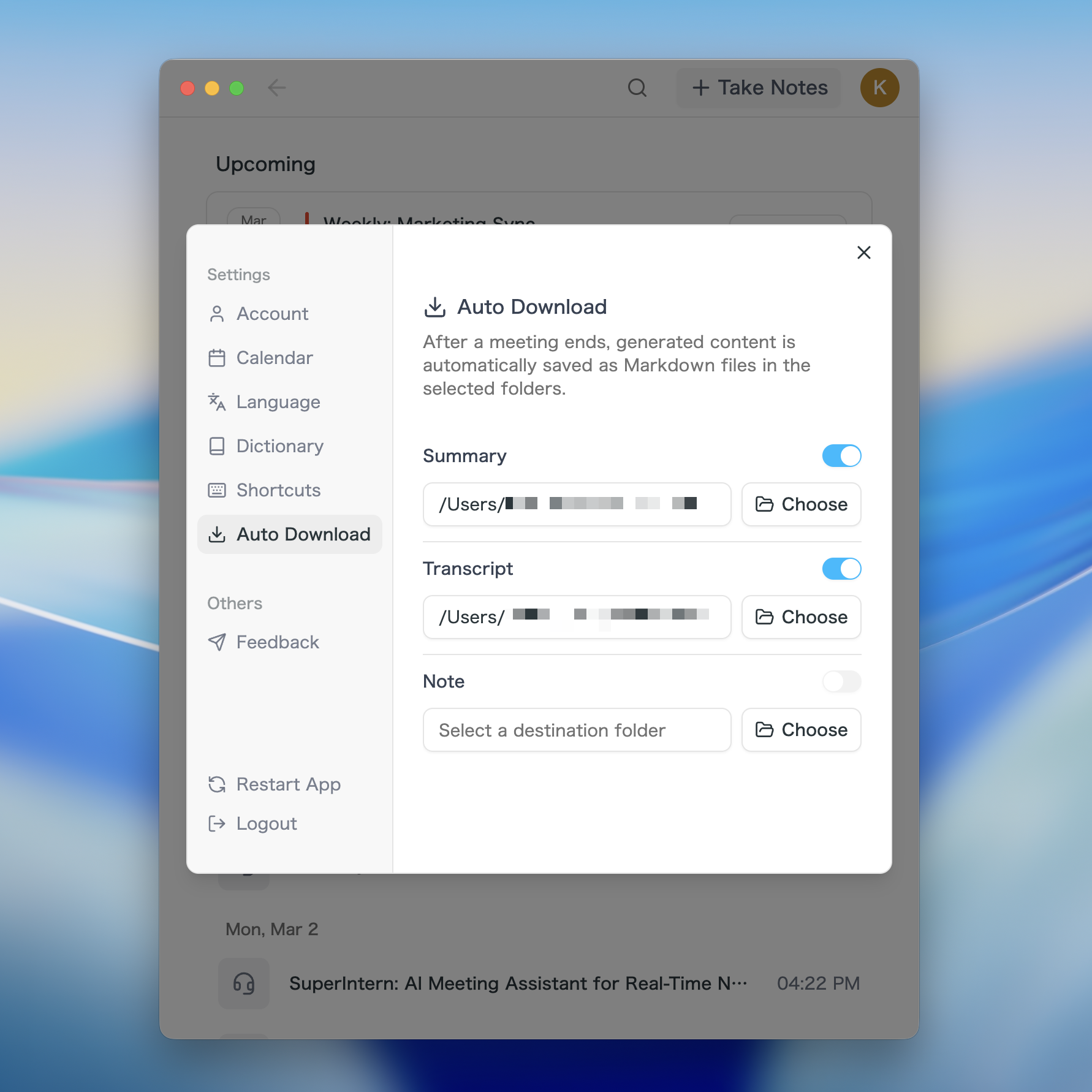Automatic Markdown Download